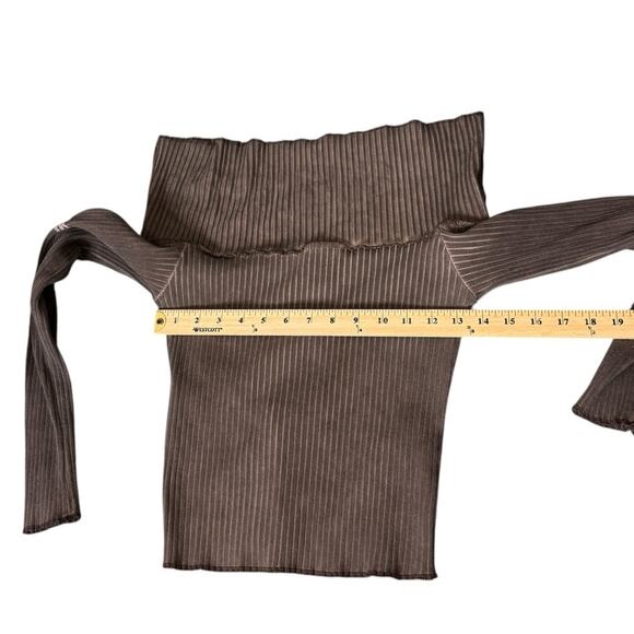 Urban Outfitters Y2K Ribbed Off The Shoulder Top Women’s Size Small - Picture 7 of 10